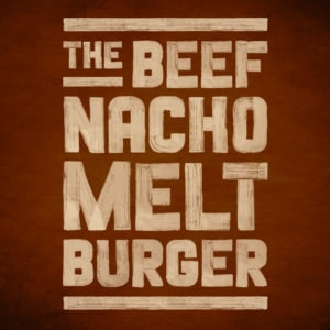 Burger & Sauce Beef Nacho Melt Burger Logo