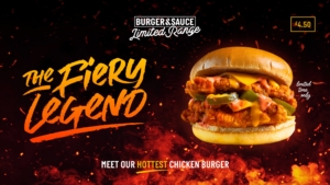 Burger & Sauce Fiery Legend Product Advertisement Campaign