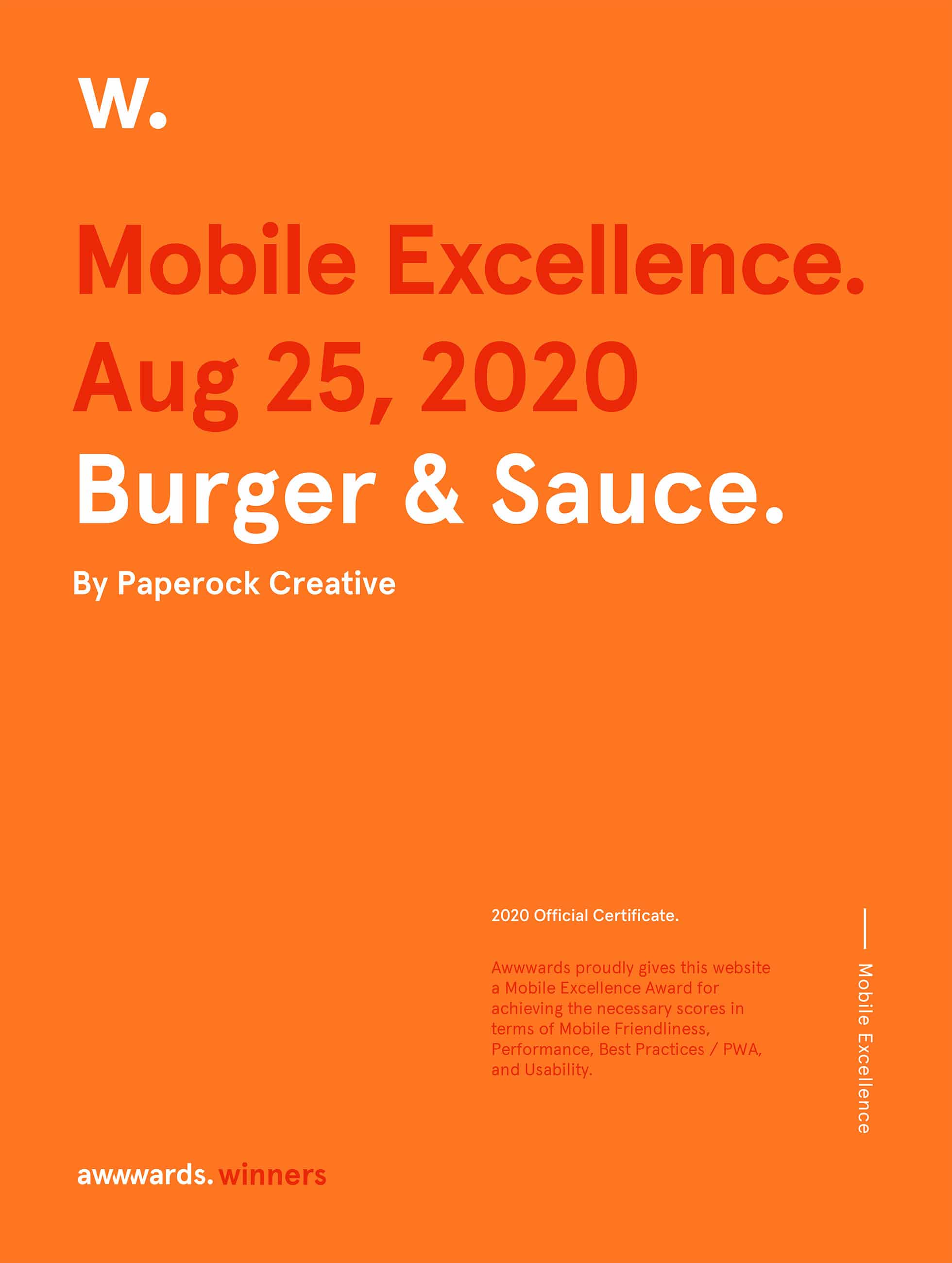 certificate burger sauce