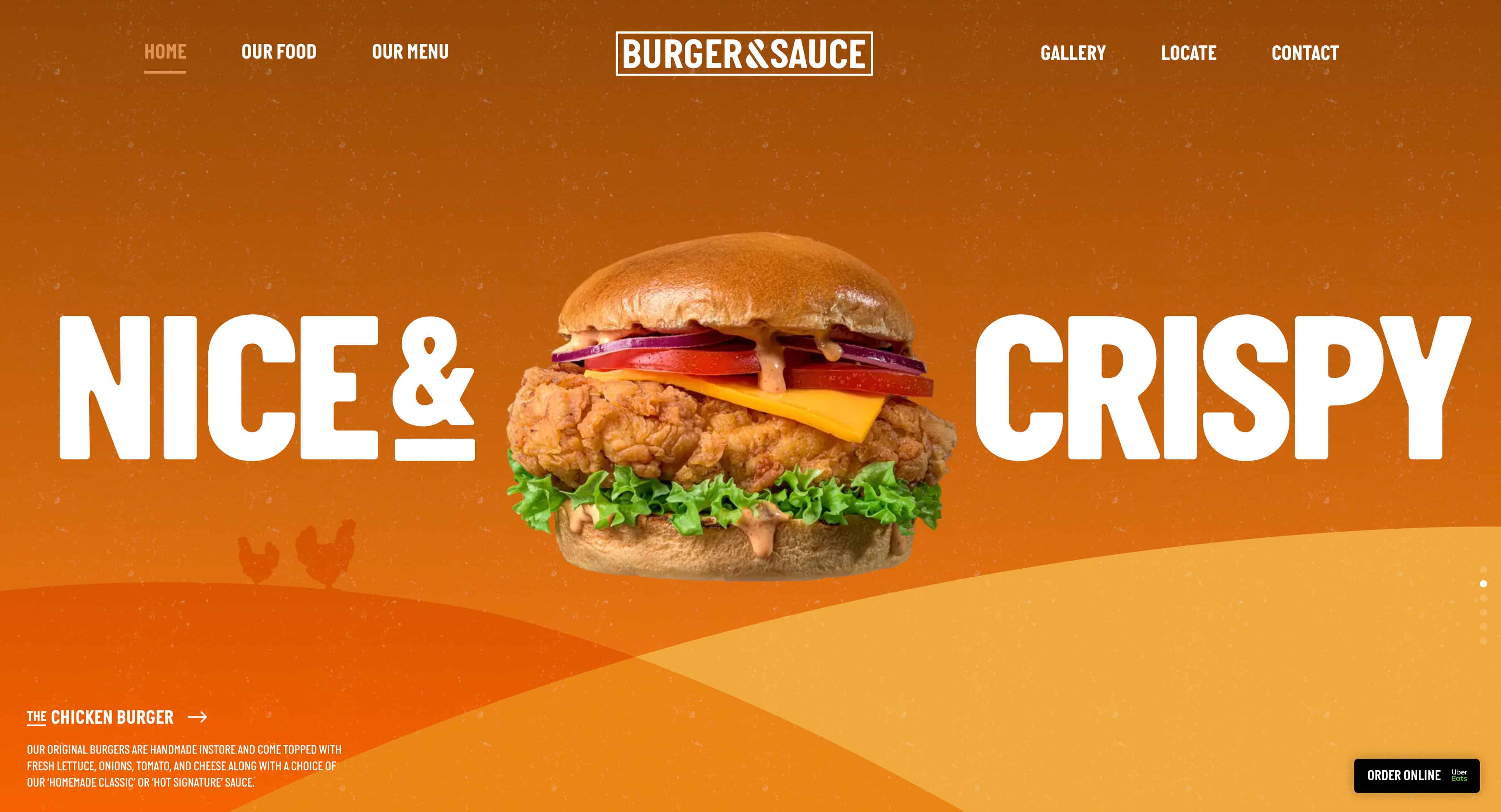 chicken burger and sauce banner design