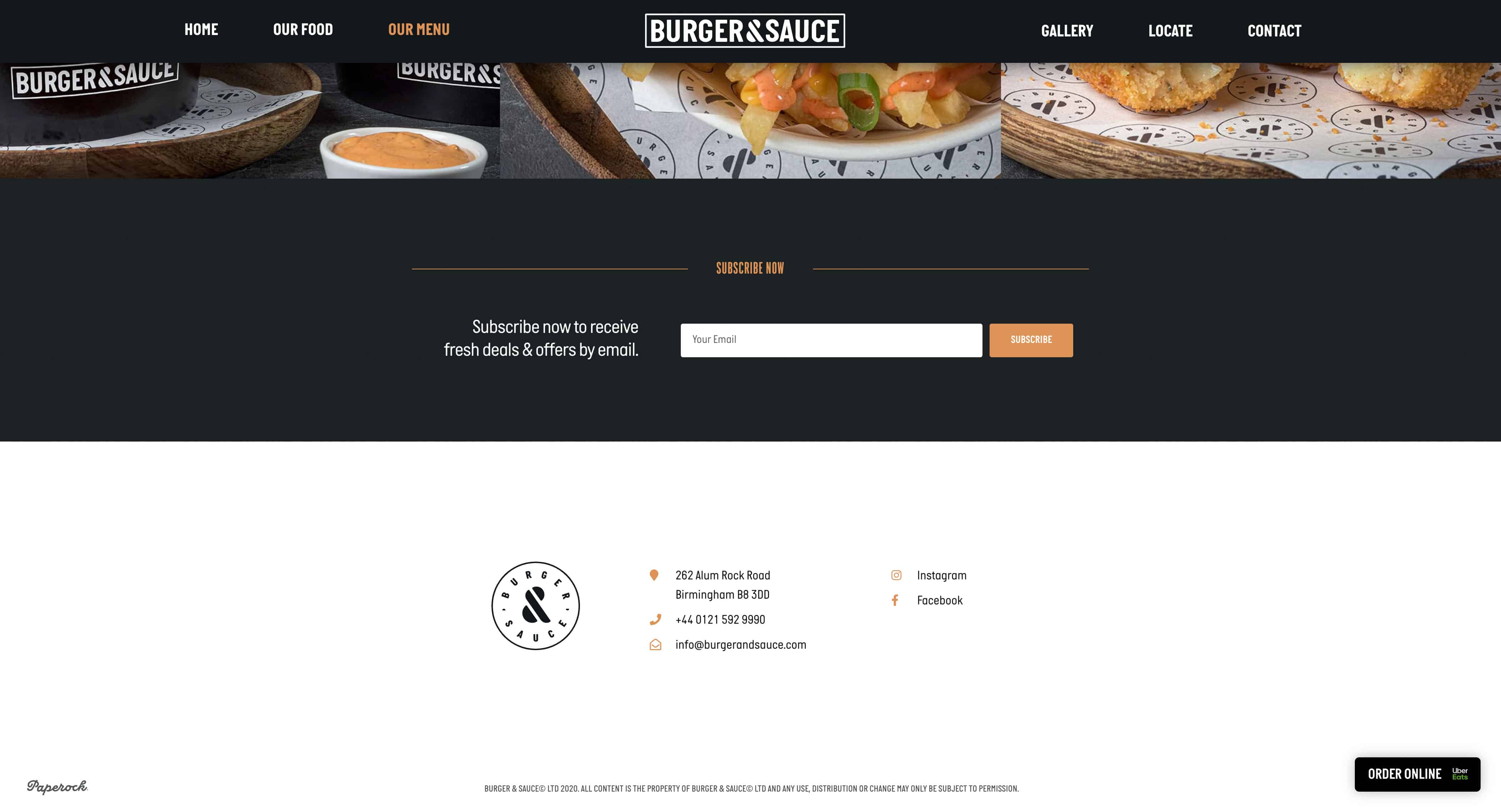 footer burger and sauce banner design