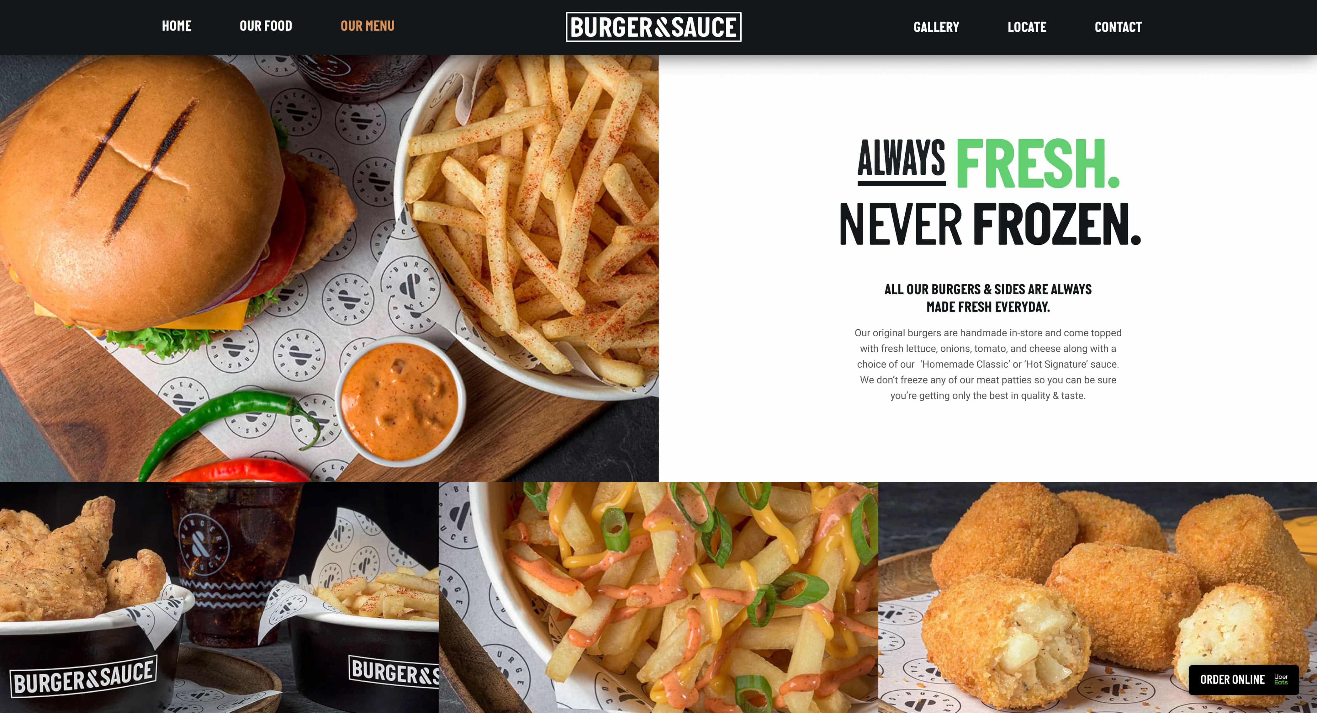 fresh frozen burger and sauce banner design