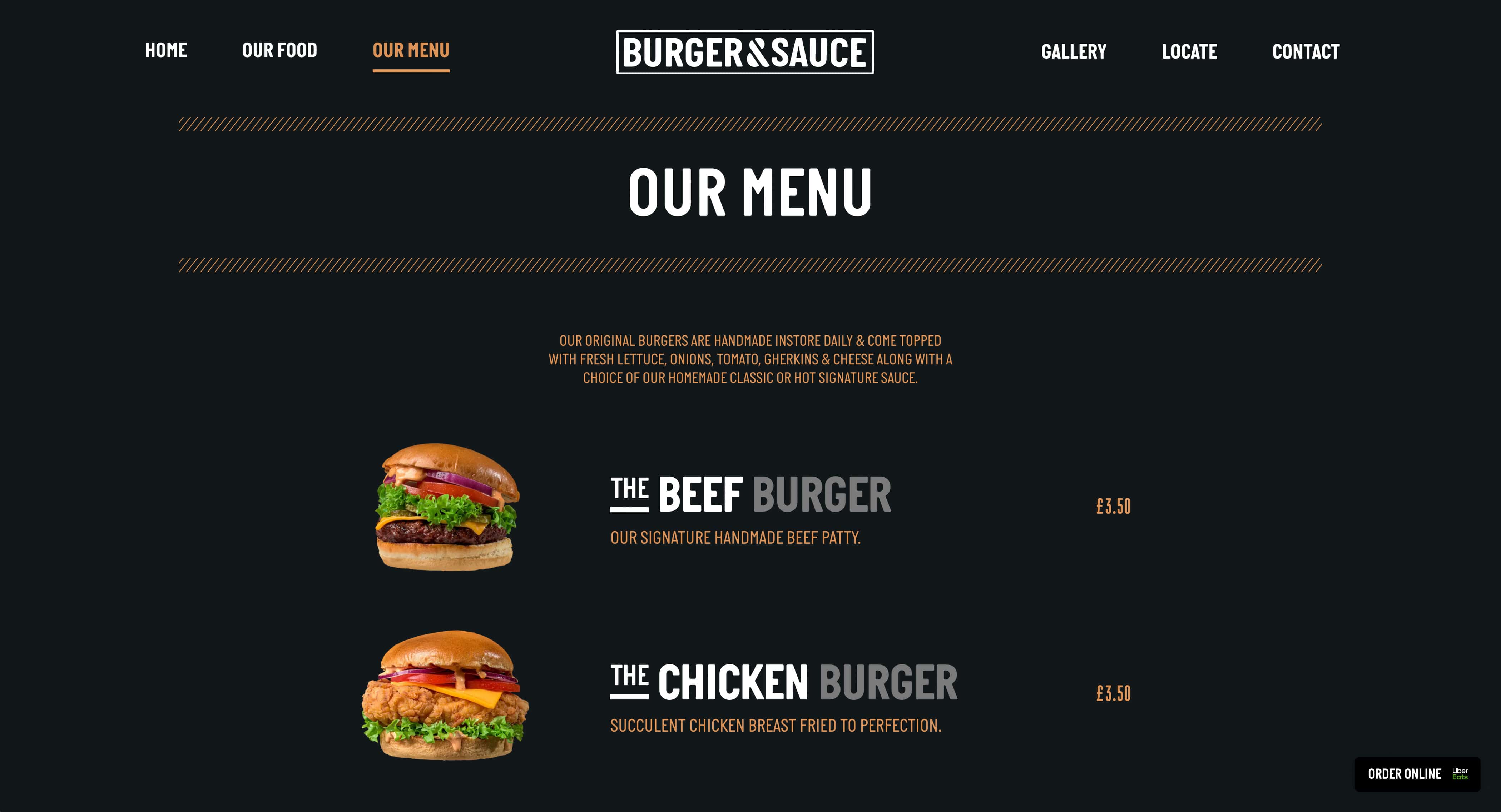 menu burger and sauce banner design