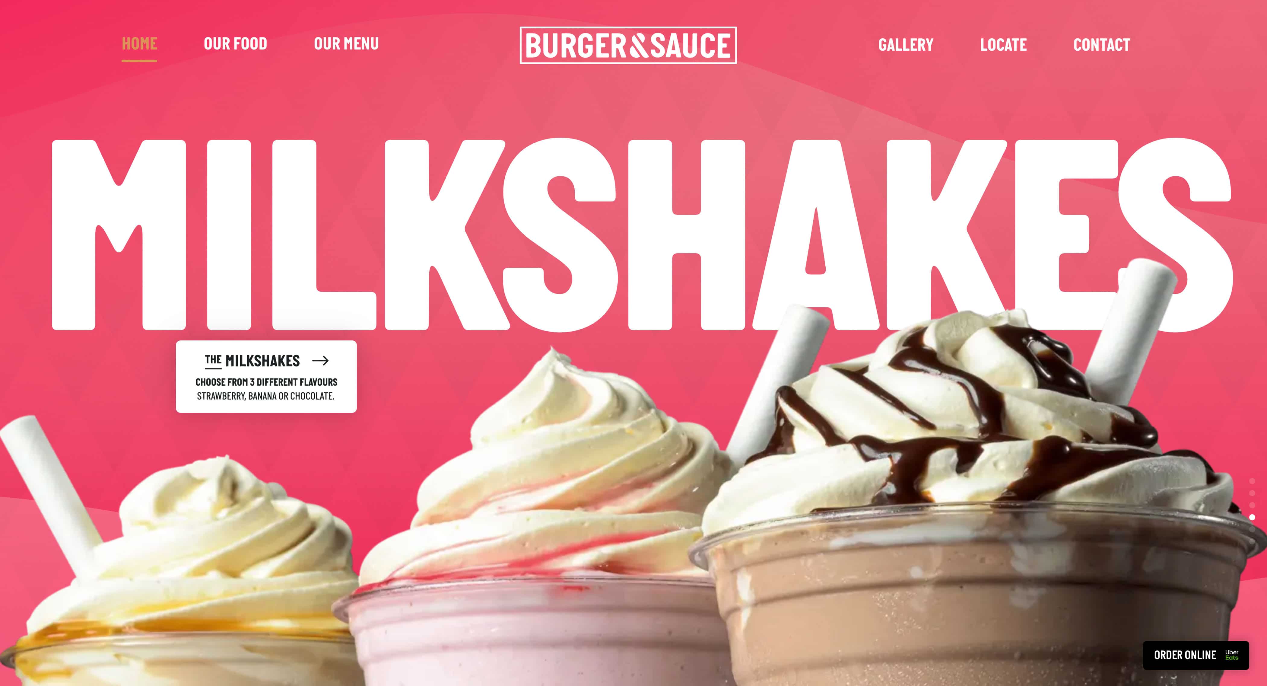 milkshakes frozen burger and sauce banner design