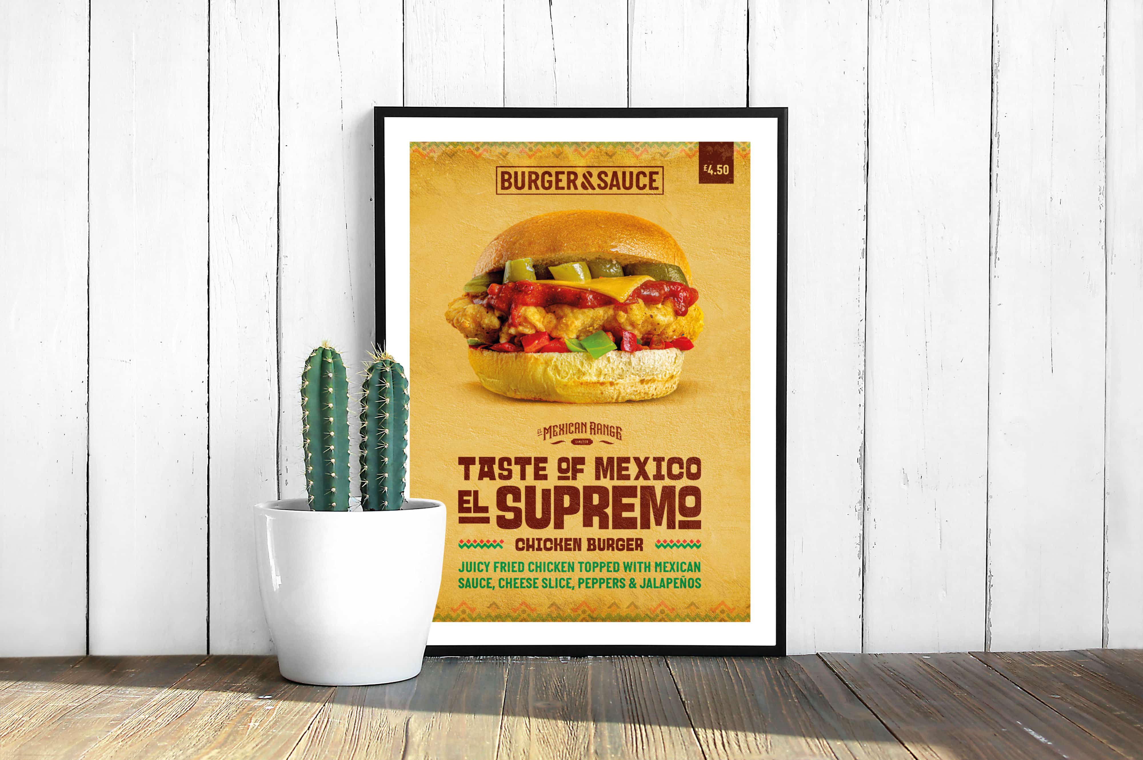 paperock creative burger and sauce scene el supremo poster