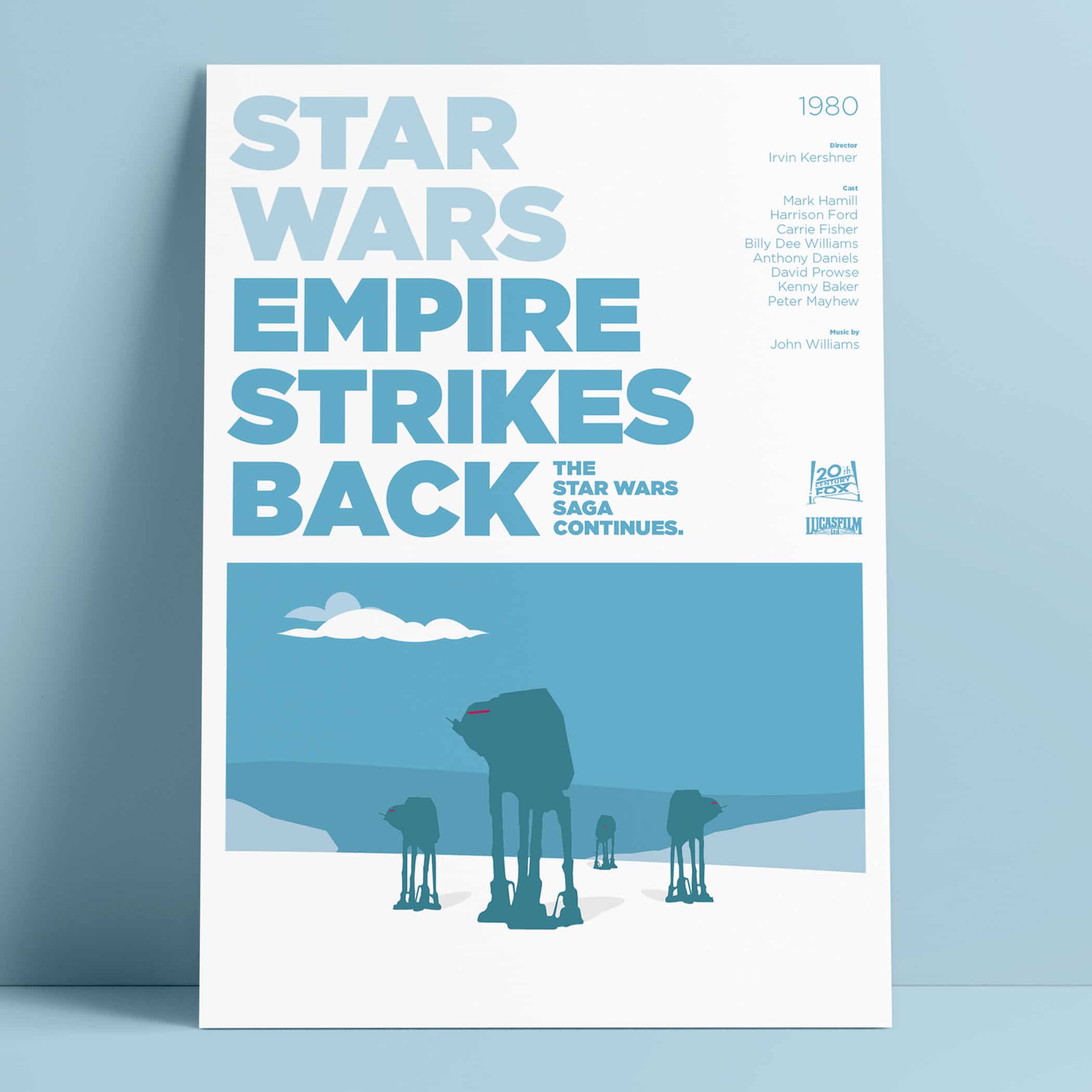 Star Wars Empire Strikes Back Minimal Film Poster