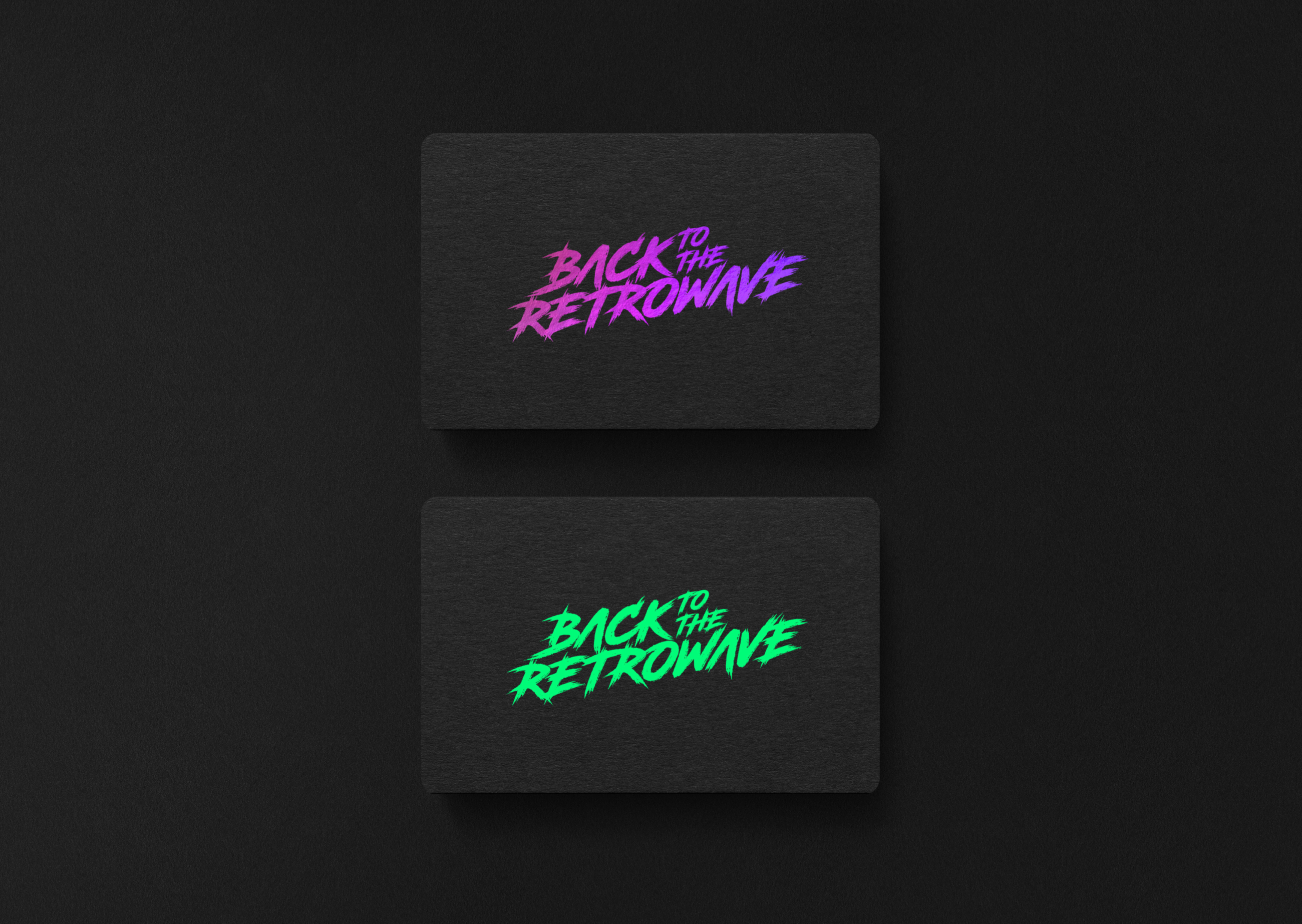 back to the retrowave business card logo design 2021