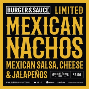 Burger & Sauce Mexican Nachos Logo Design