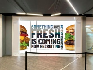 Burger and Sauce Bullring Birmingham Opening Soon Advertising