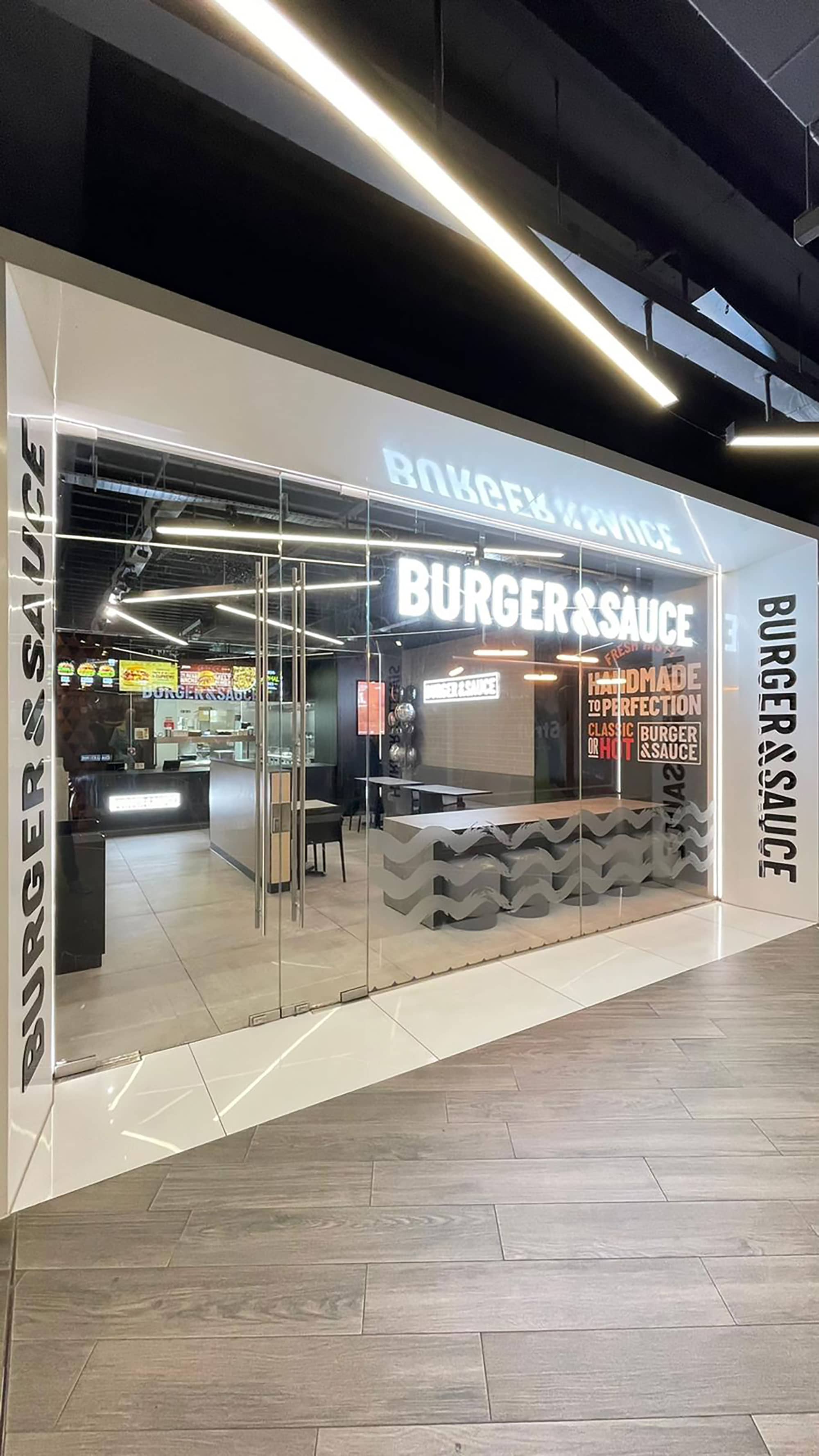 burger and sauce instore graphics front bullring lg