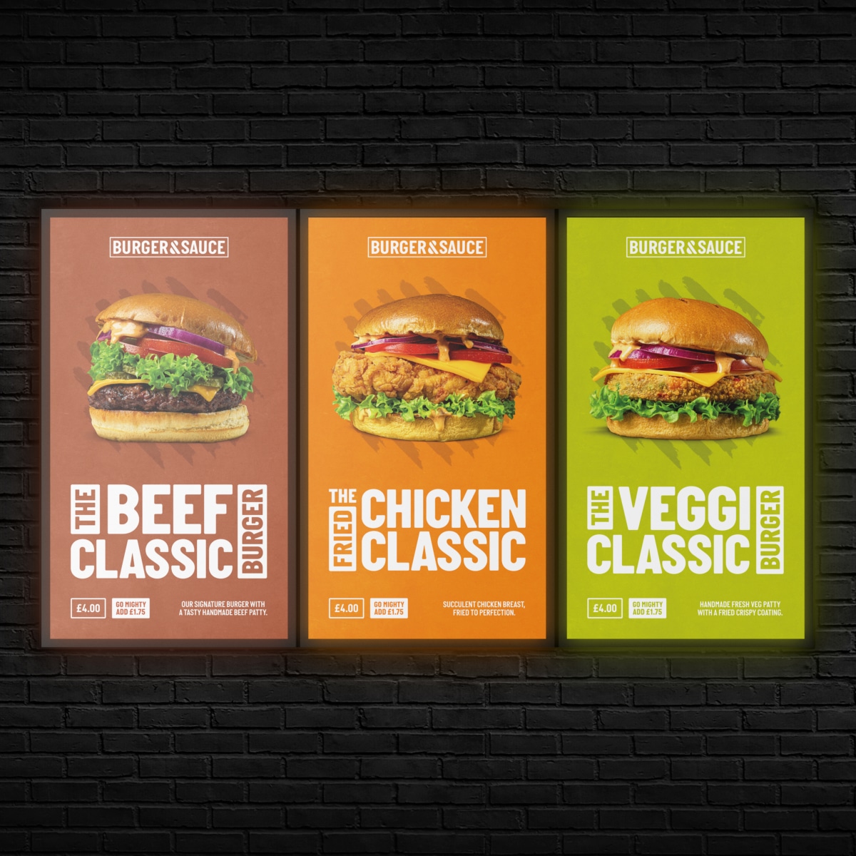 Burger & Sauce Digital Menu Screens