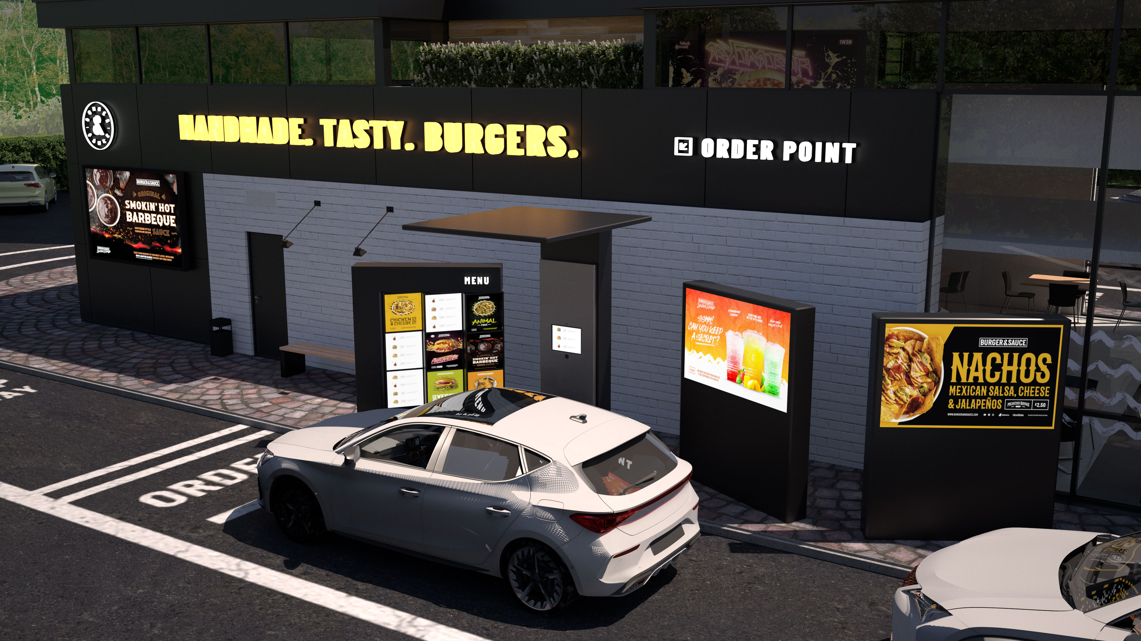 burger and sauce drive thru conceptual visuals v1