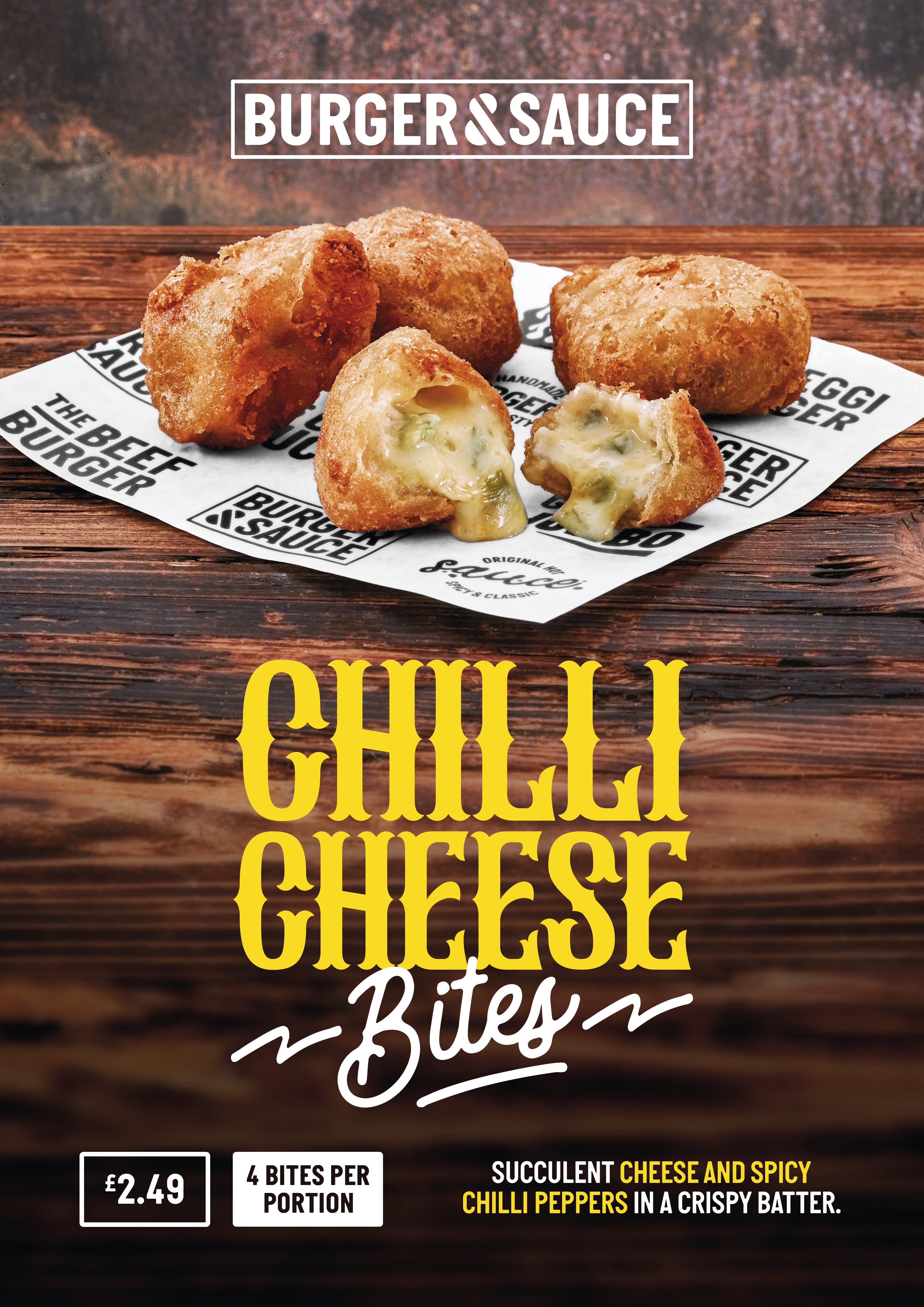 chilli cheese bites poster design